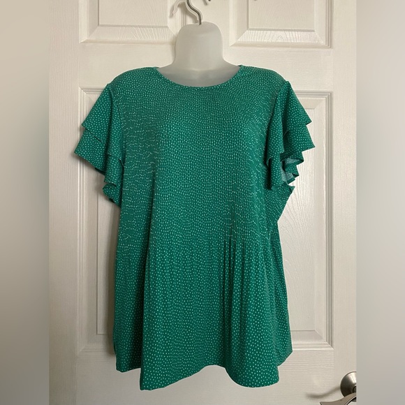 Adrianna Papell Tops - Plus size Career Top - green